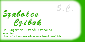 szabolcs czibok business card